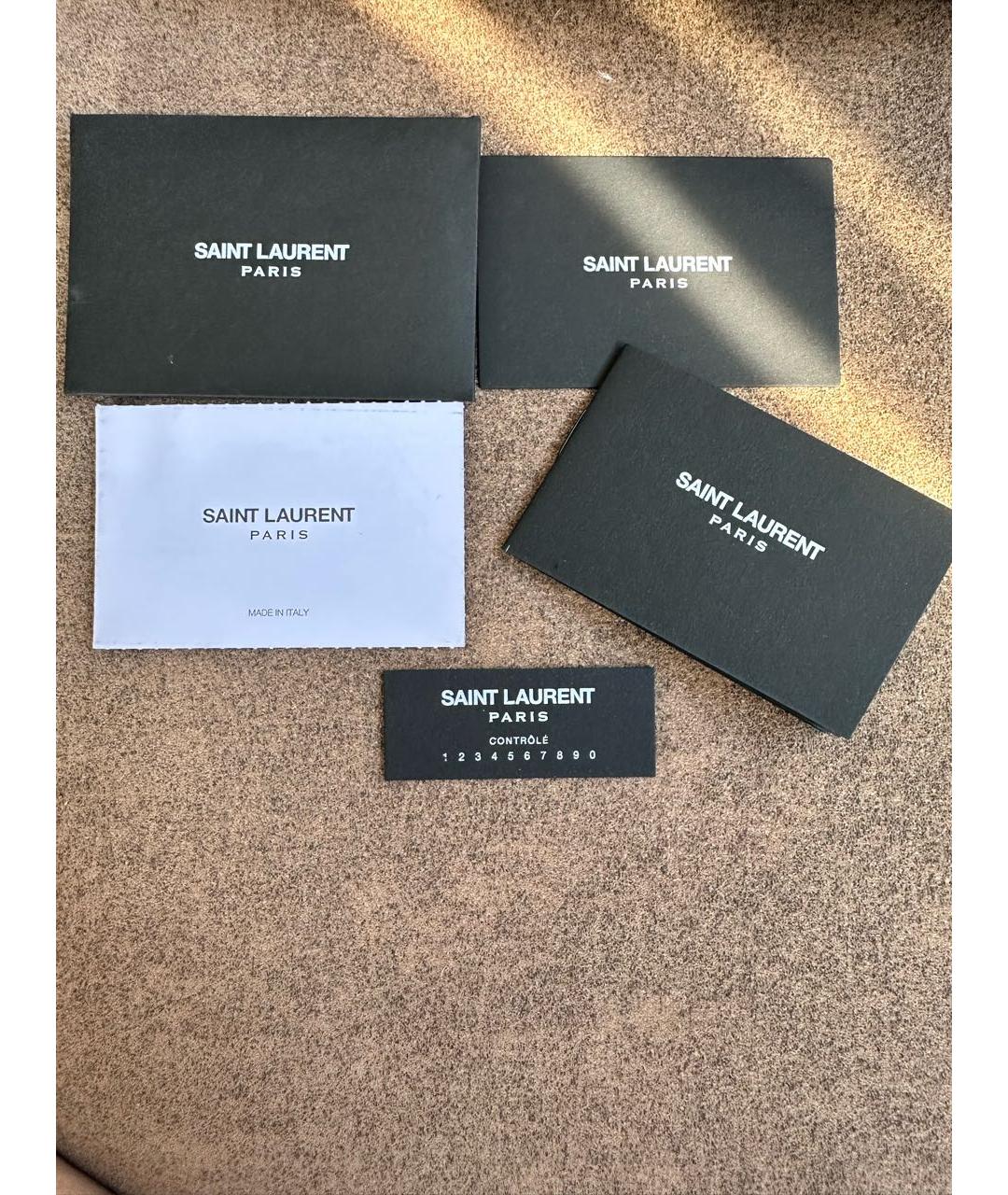 SAINT LAURENT Черная кожаная сумка с короткими ручками, фото 8