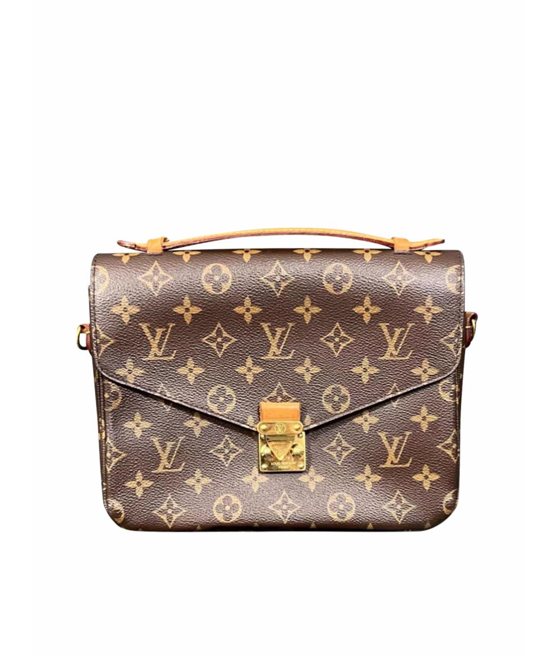 LOUIS VUITTON Коричневая кожаная сумка через плечо, фото 1
