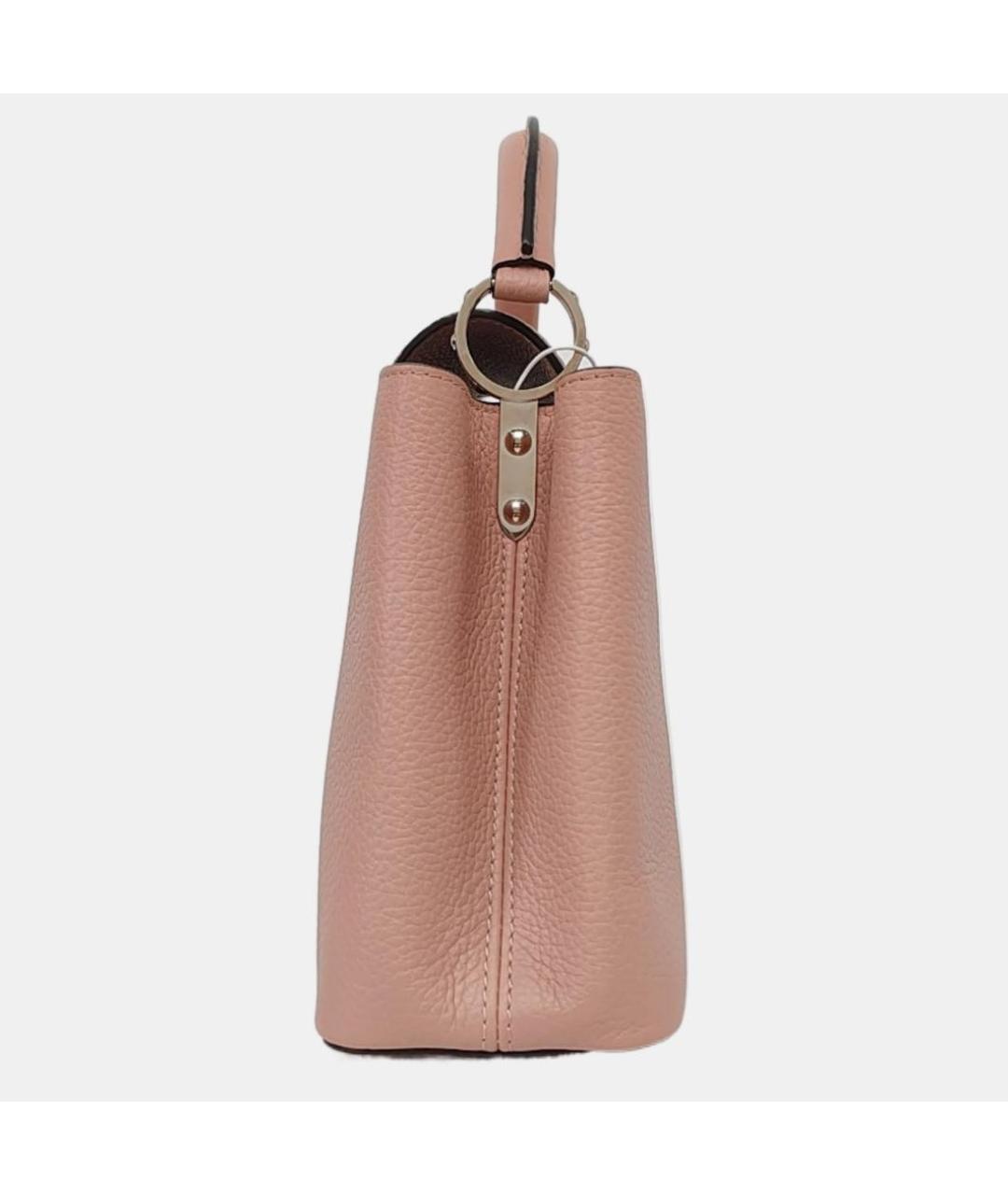 LOUIS VUITTON Розовая кожаная сумка с короткими ручками, фото 3