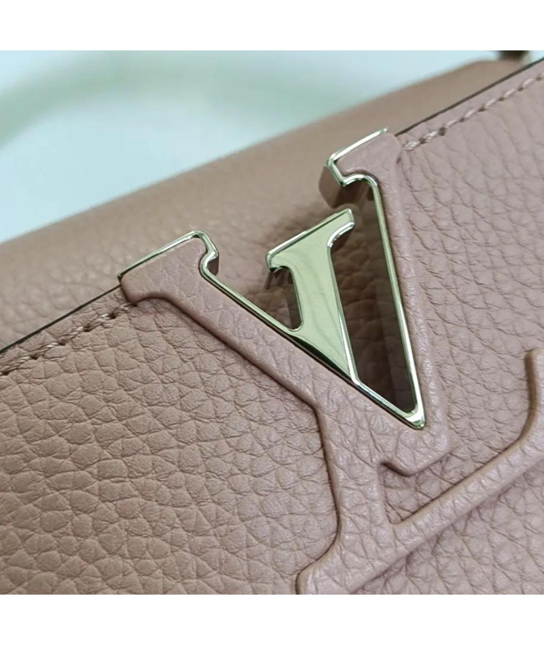 LOUIS VUITTON Розовая кожаная сумка с короткими ручками, фото 7