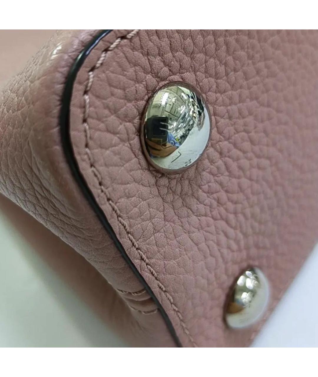 LOUIS VUITTON Розовая кожаная сумка с короткими ручками, фото 8