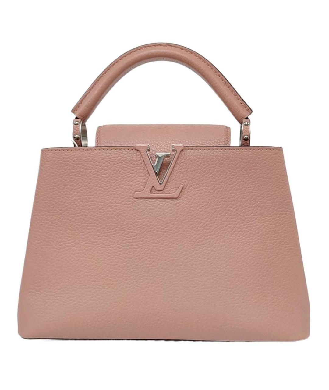 LOUIS VUITTON Розовая кожаная сумка с короткими ручками, фото 1