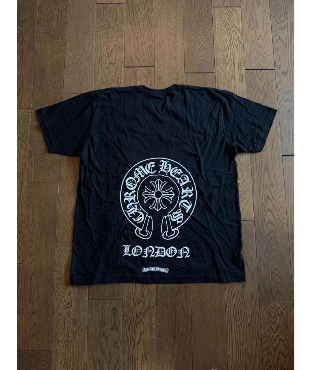 CHROME HEARTS Черная хлопковая футболка, фото 2