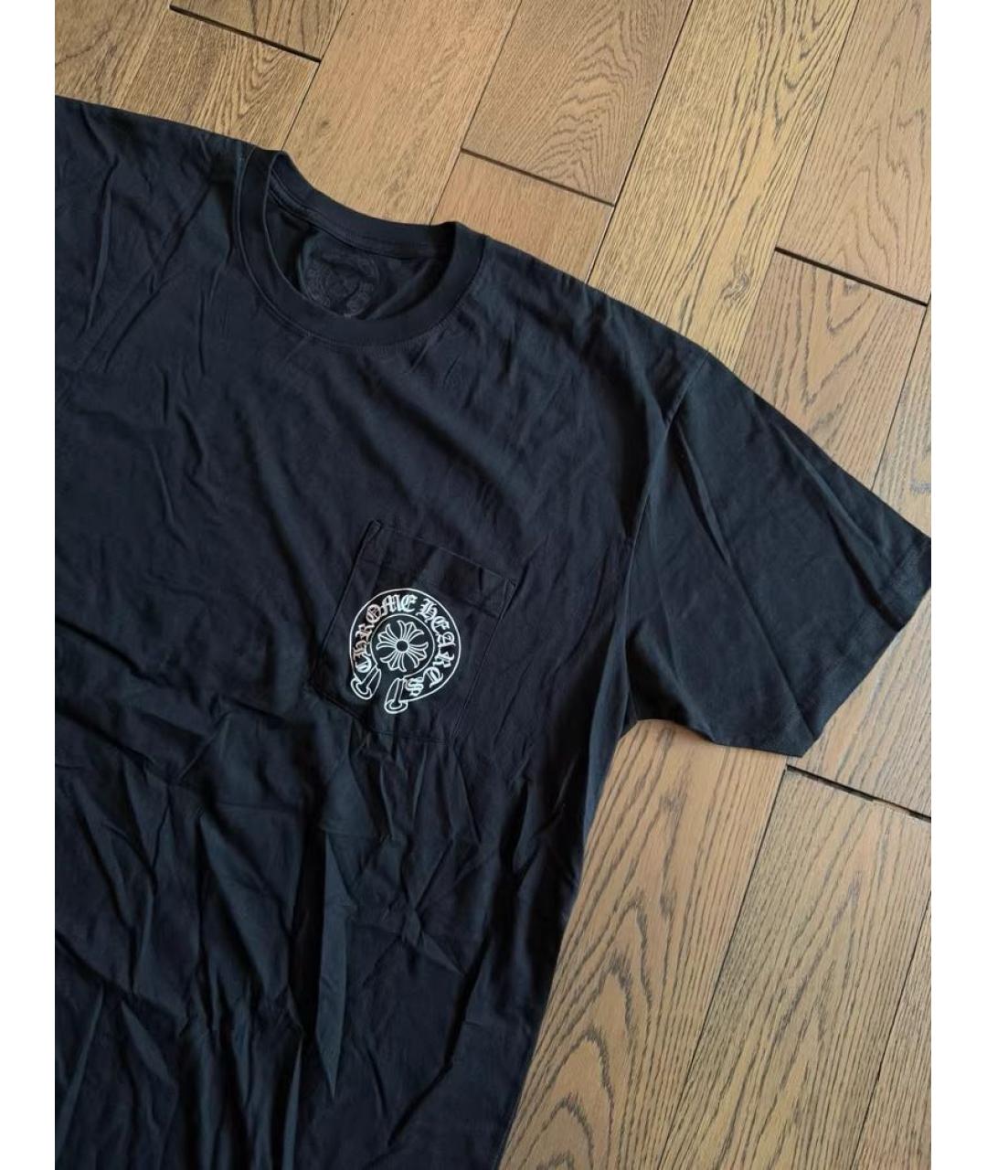 CHROME HEARTS Черная хлопковая футболка, фото 3