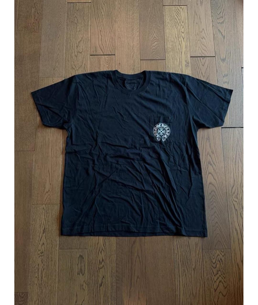 CHROME HEARTS Черная хлопковая футболка, фото 5