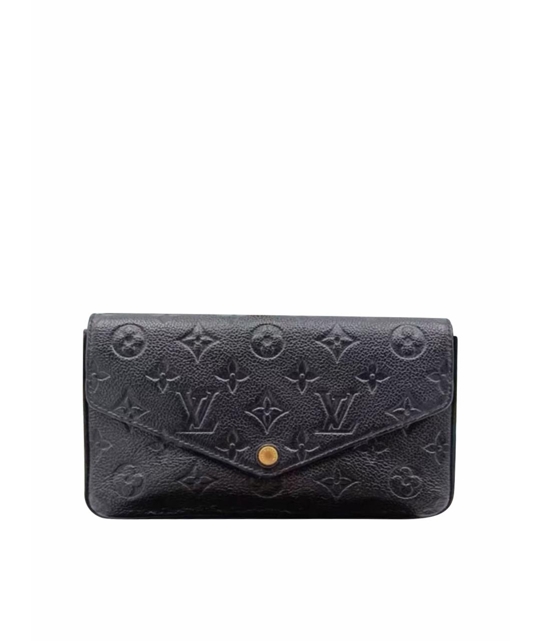 LOUIS VUITTON Черная кожаная сумка через плечо, фото 1