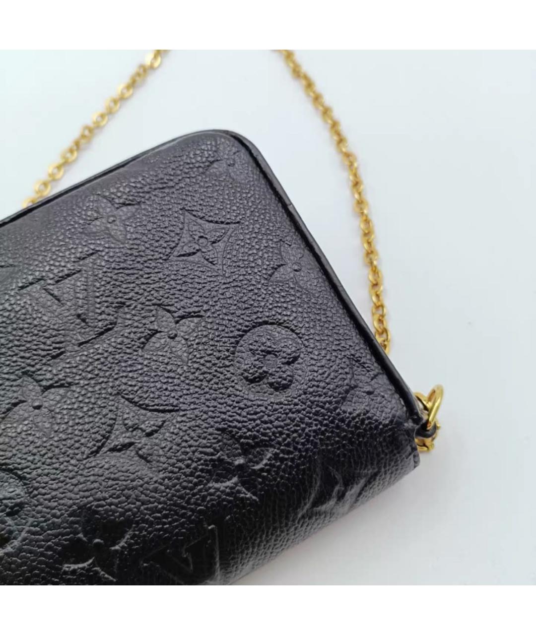 LOUIS VUITTON Черная кожаная сумка через плечо, фото 5