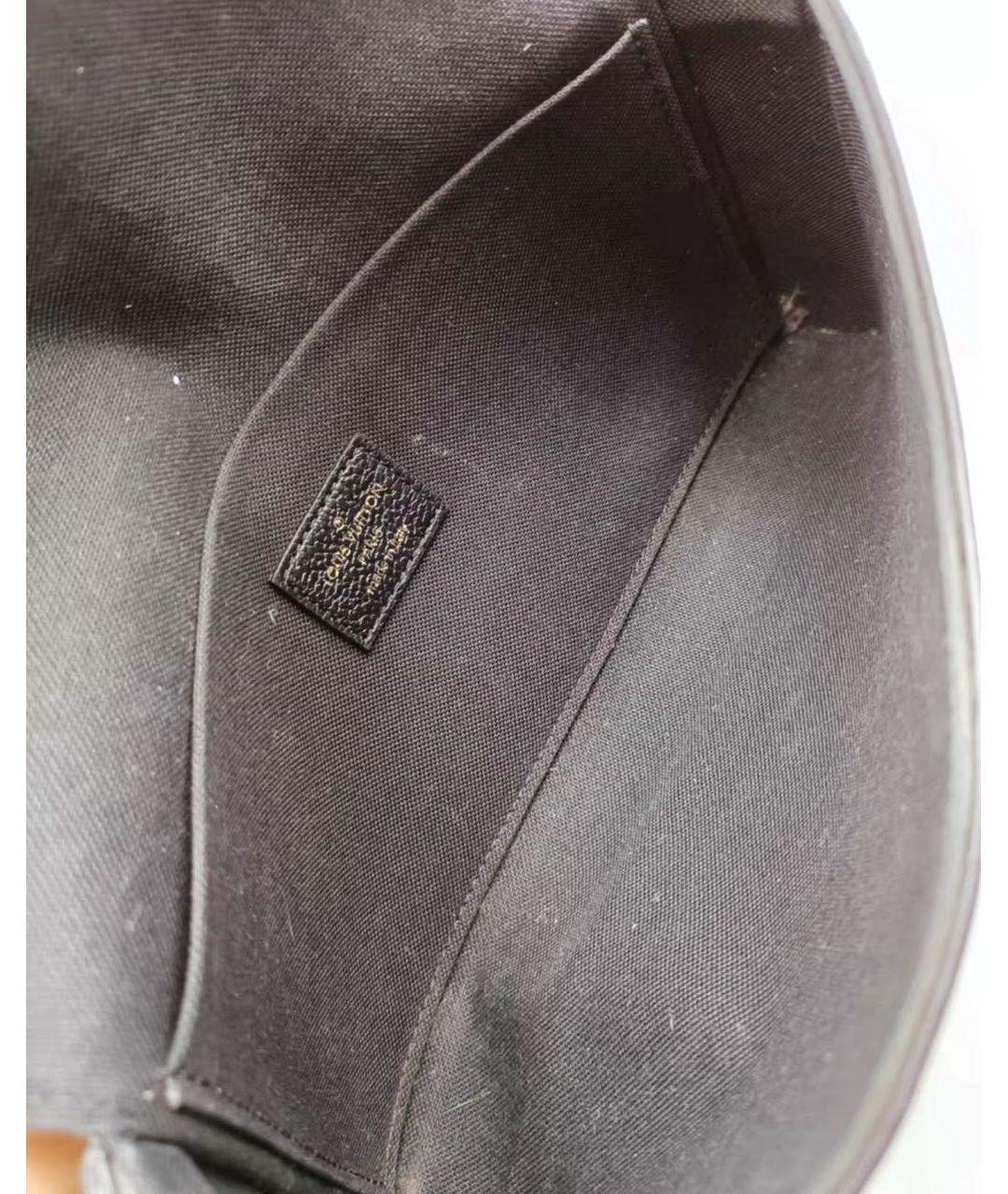 LOUIS VUITTON Черная кожаная сумка через плечо, фото 2