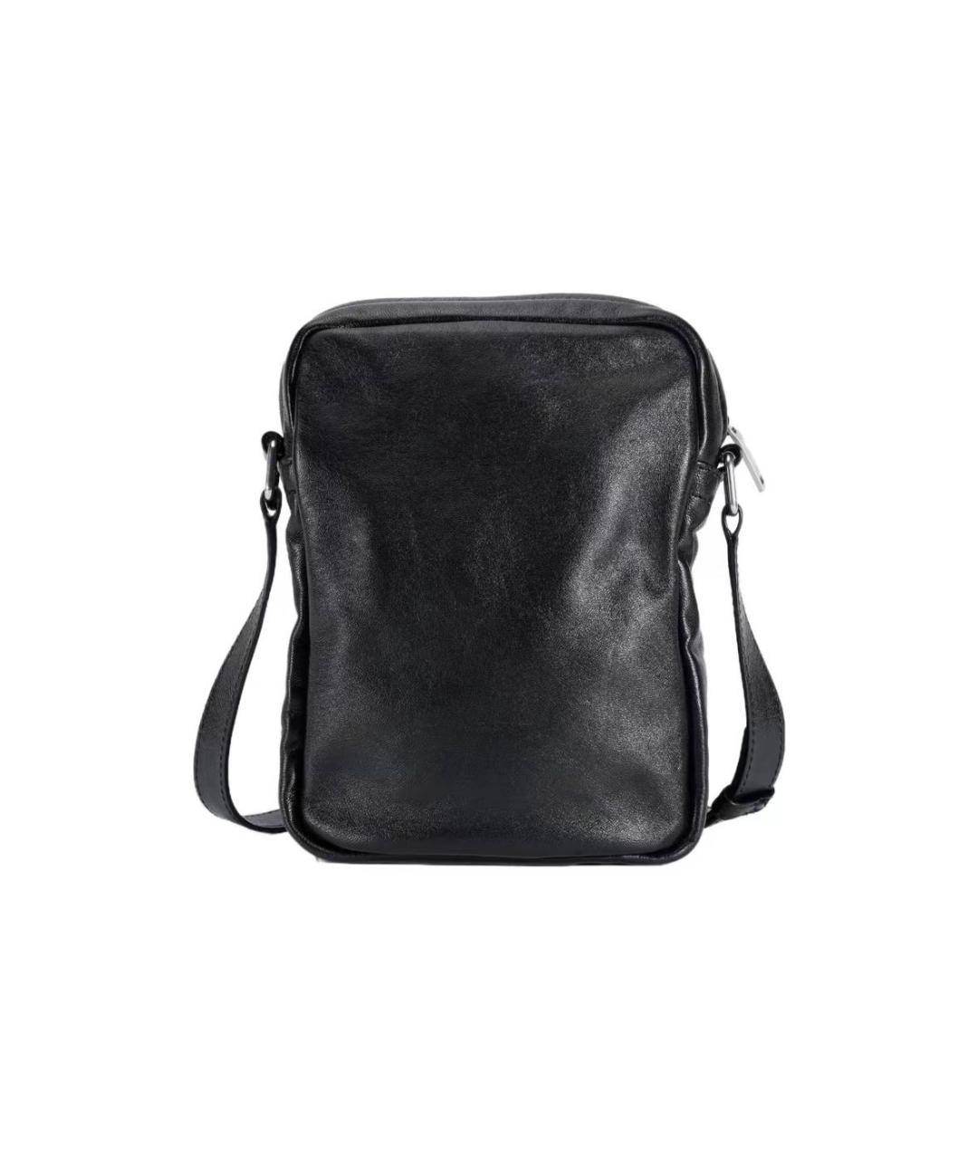 SAINT LAURENT Черная кожаная сумка на плечо, фото 3