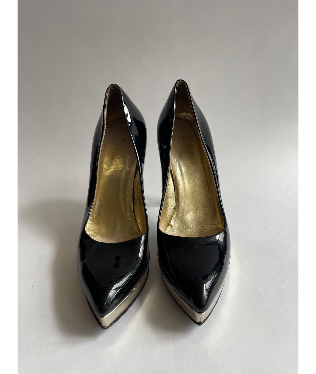GUCCI Черные туфли из лакированной кожи, фото 2