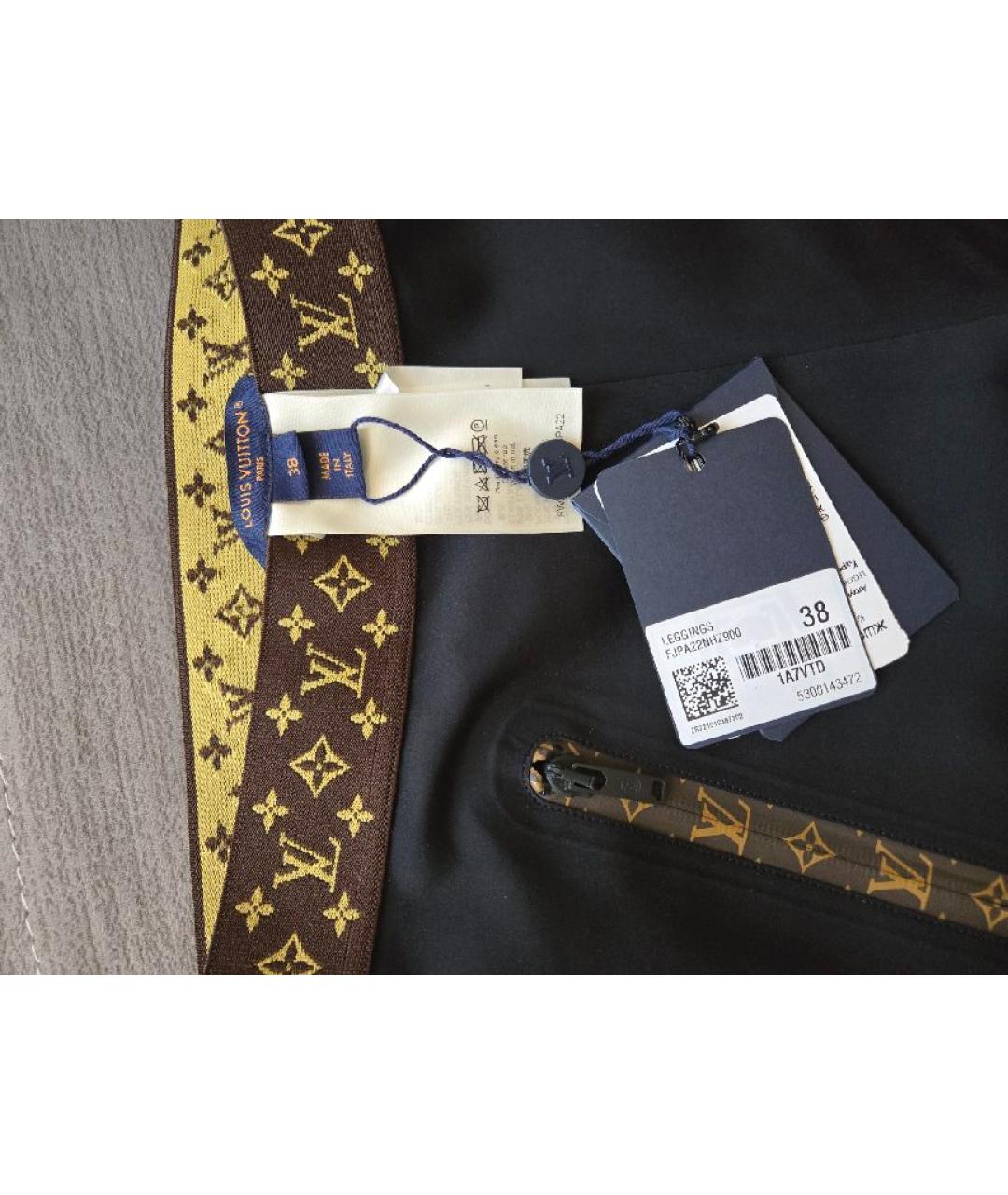 LOUIS VUITTON Черные полиамидовые леггинсы и велосипедки, фото 3