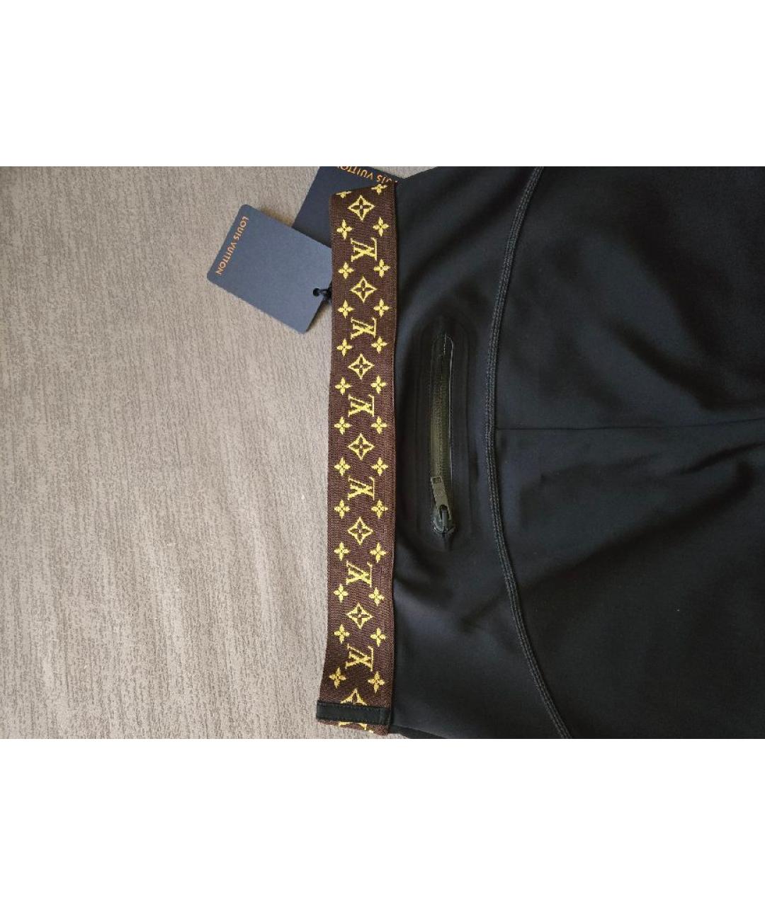 LOUIS VUITTON Черные полиамидовые леггинсы и велосипедки, фото 4