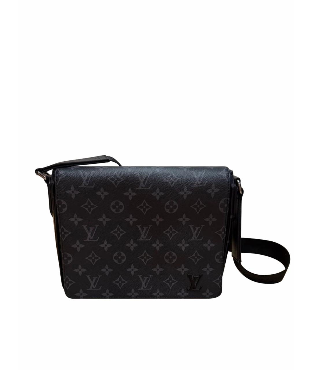 LOUIS VUITTON Темно-синяя кожаная сумка на плечо, фото 1