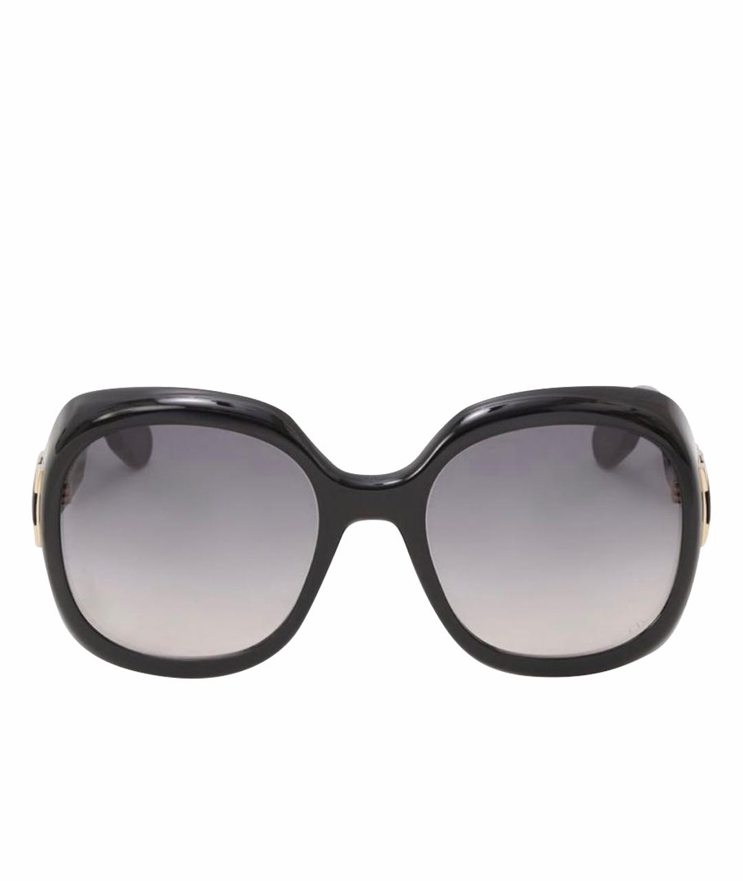 CHRISTIAN DIOR Черные пластиковые солнцезащитные очки, фото 1