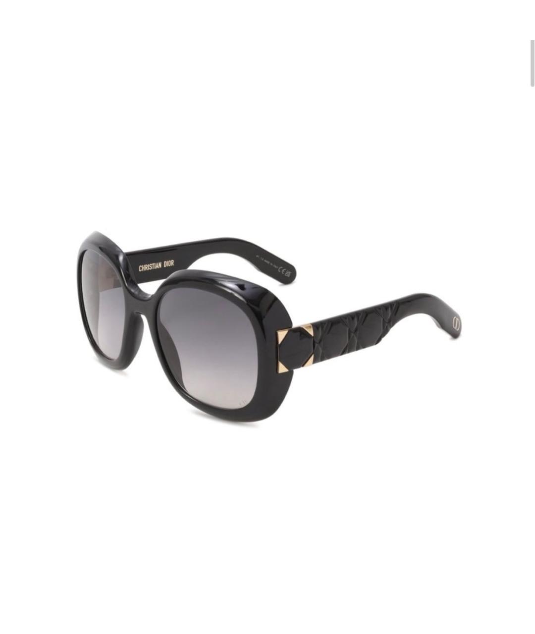 CHRISTIAN DIOR Черные пластиковые солнцезащитные очки, фото 6