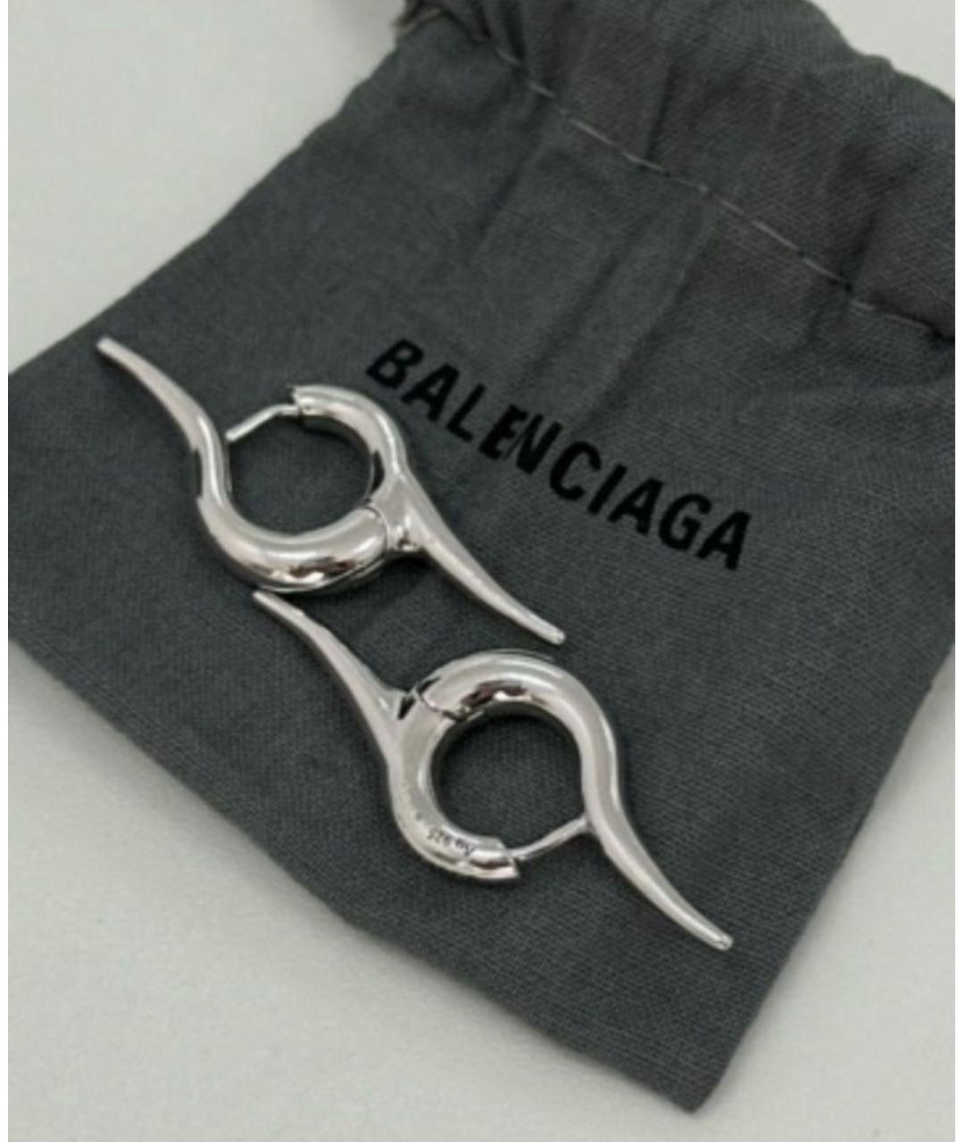 BALENCIAGA Серебряные серебряные серьги, фото 2