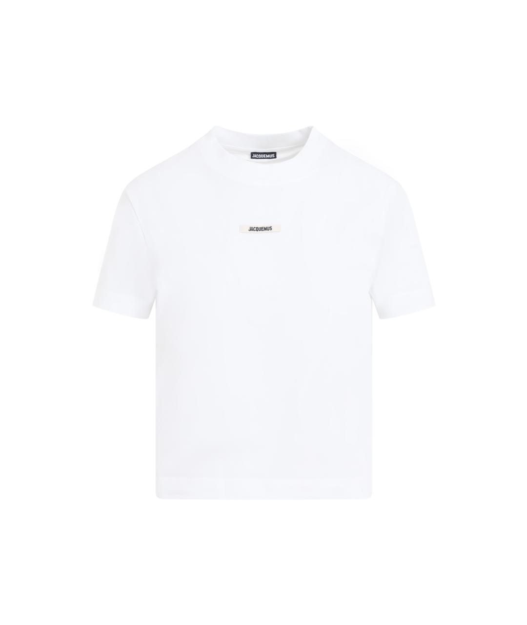 JACQUEMUS Белая хлопковая футболка, фото 1
