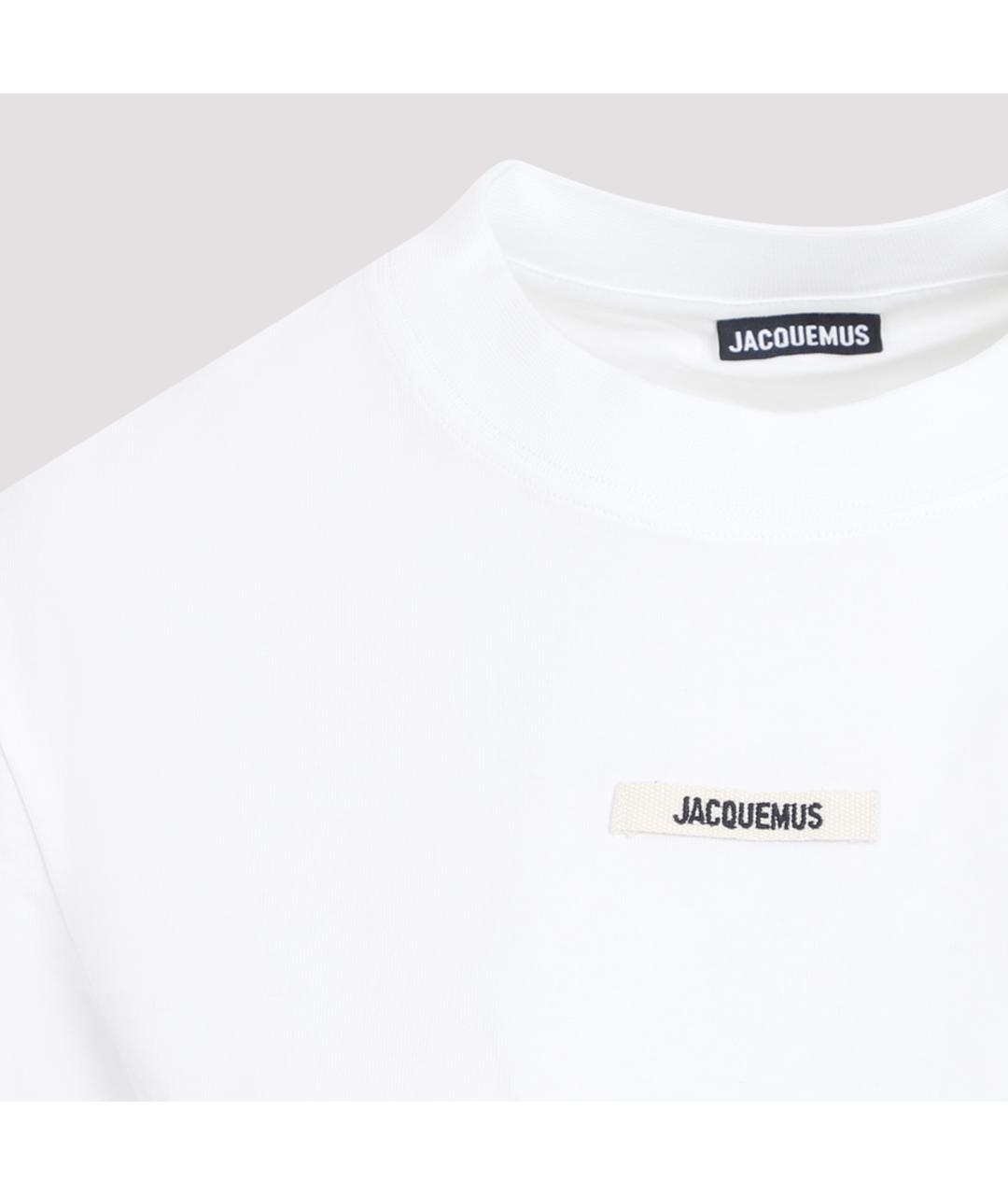 JACQUEMUS Белая хлопковая футболка, фото 5
