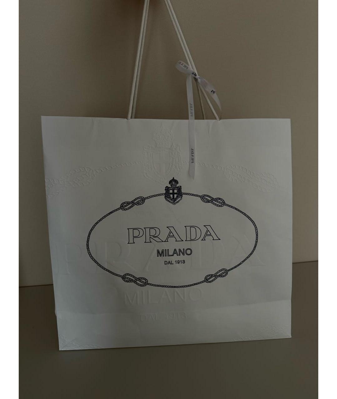 PRADA Темно-синие кожаные низкие кроссовки / кеды, фото 5