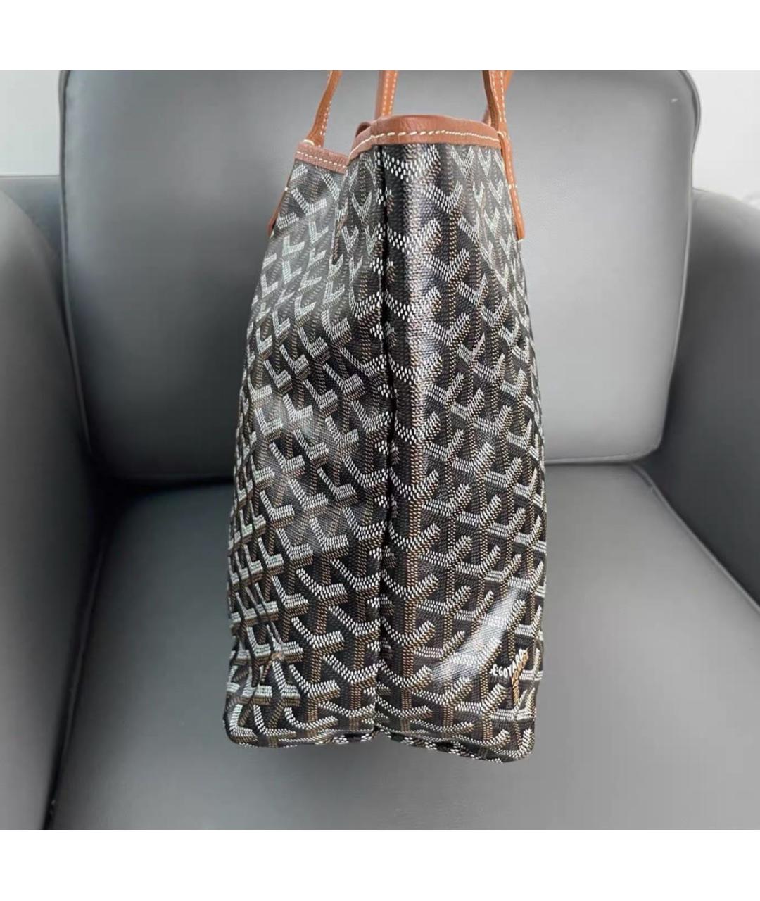 GOYARD Коричневая кожаная сумка тоут, фото 4