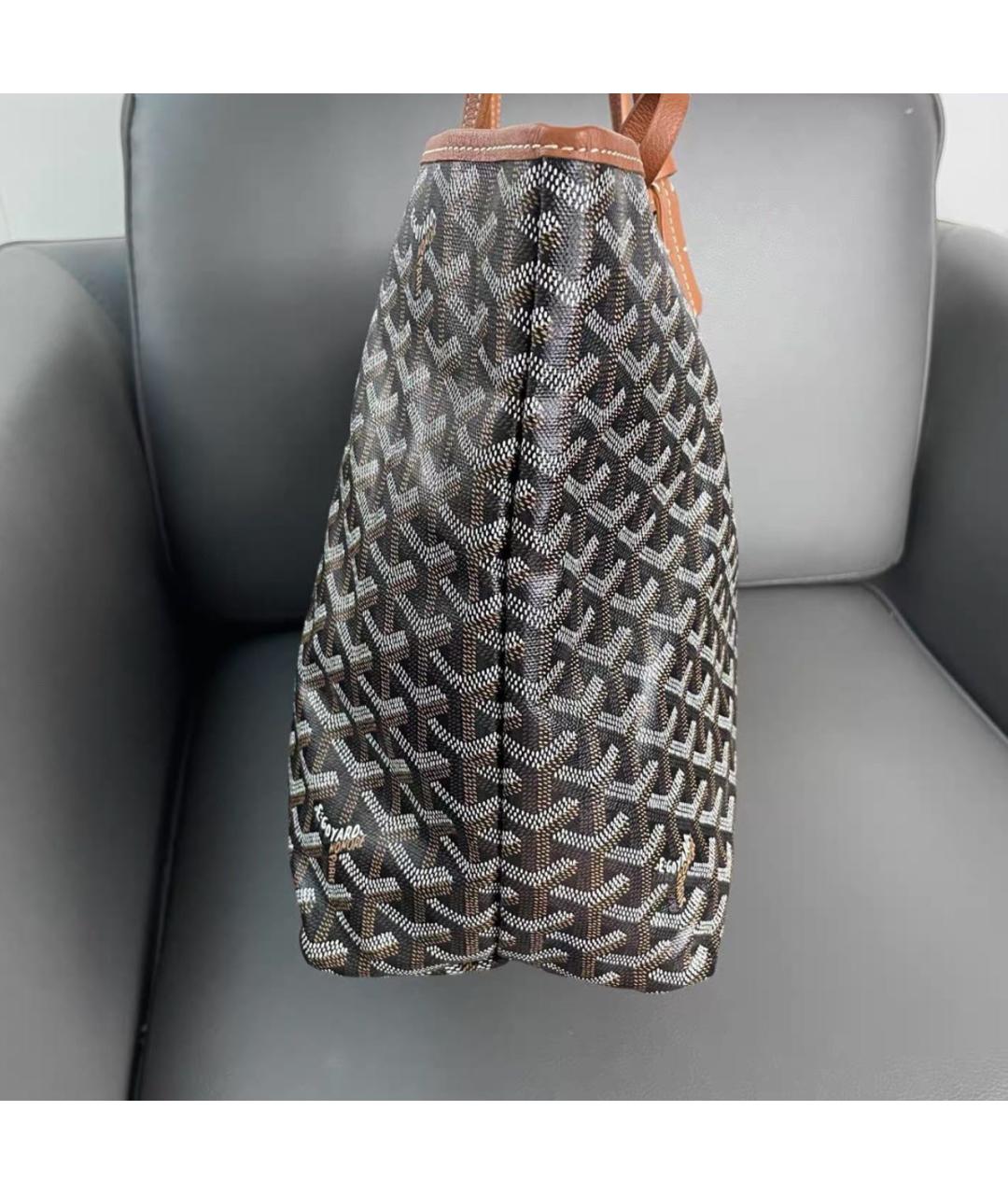 GOYARD Коричневая кожаная сумка тоут, фото 3