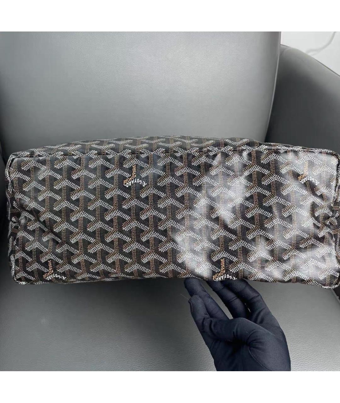 GOYARD Коричневая кожаная сумка тоут, фото 7