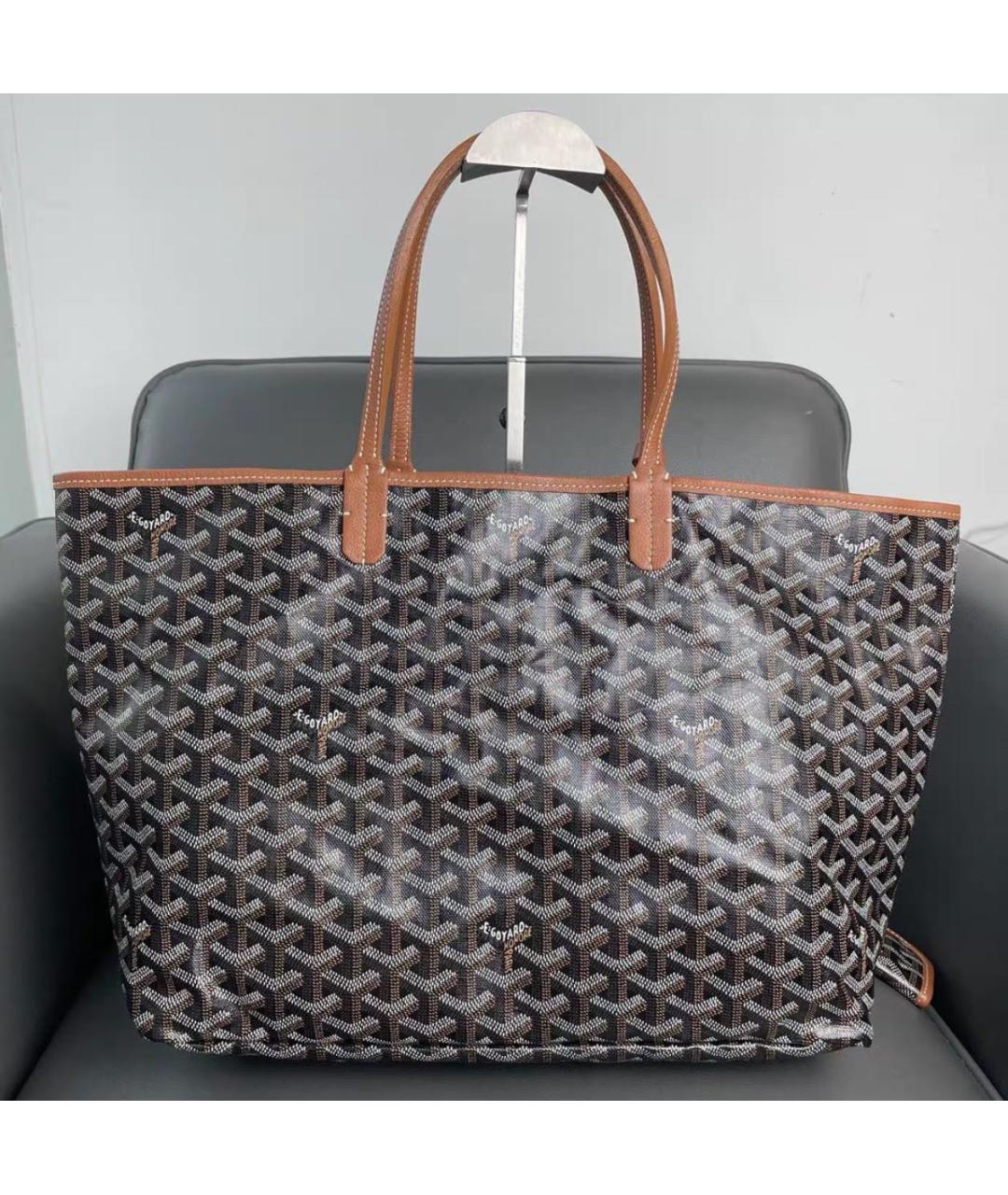 GOYARD Коричневая кожаная сумка тоут, фото 2