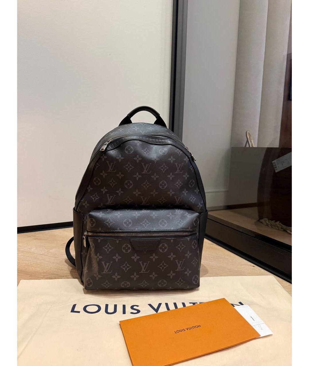 LOUIS VUITTON Темно-синий кожаный рюкзак, фото 5