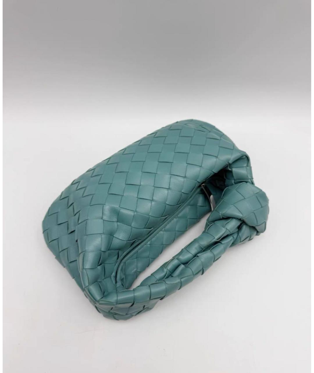 BOTTEGA VENETA Зеленая кожаная сумка с короткими ручками, фото 7