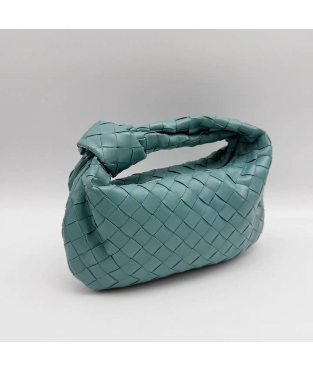 BOTTEGA VENETA Зеленая кожаная сумка с короткими ручками, фото 2