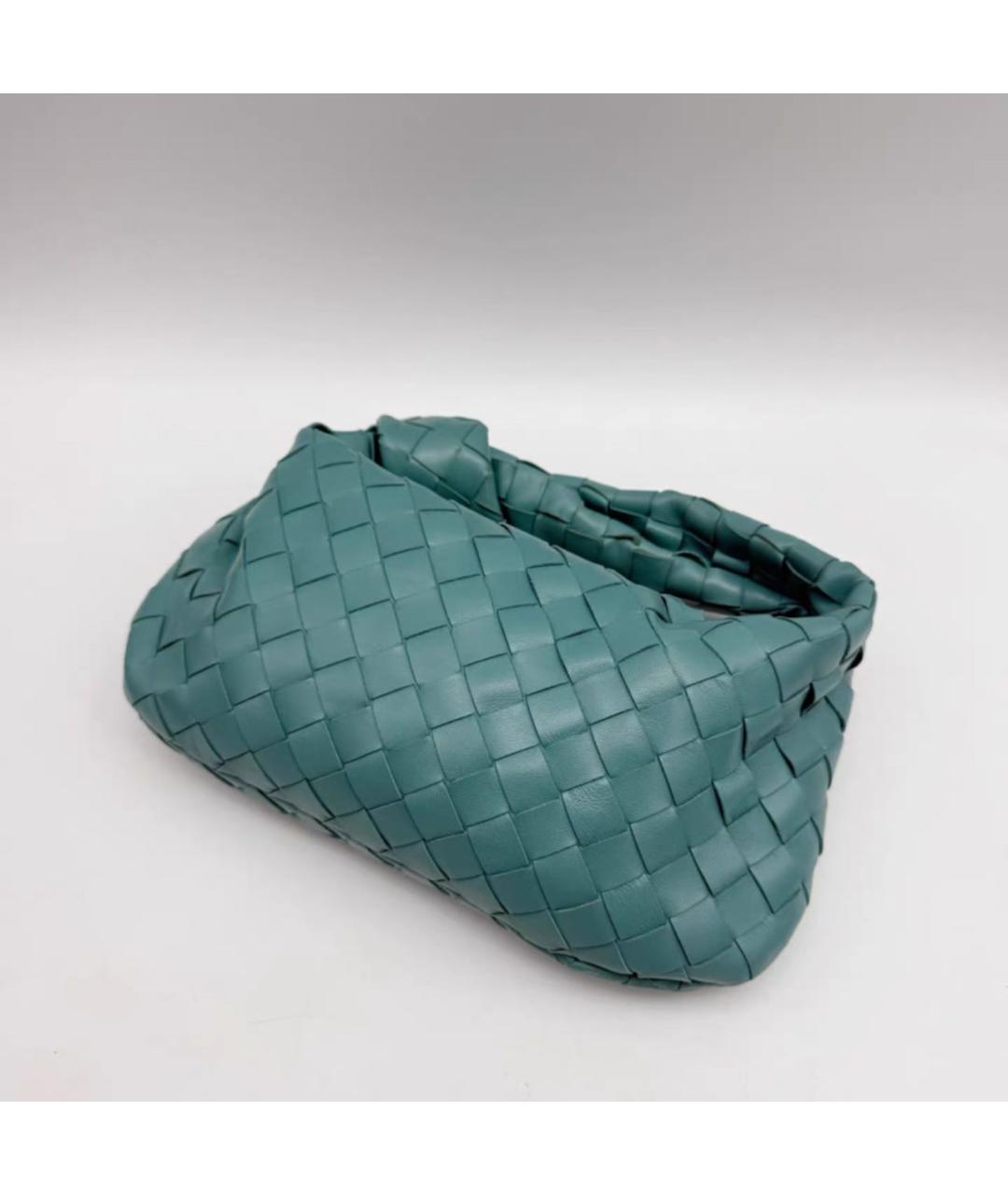 BOTTEGA VENETA Зеленая кожаная сумка с короткими ручками, фото 6