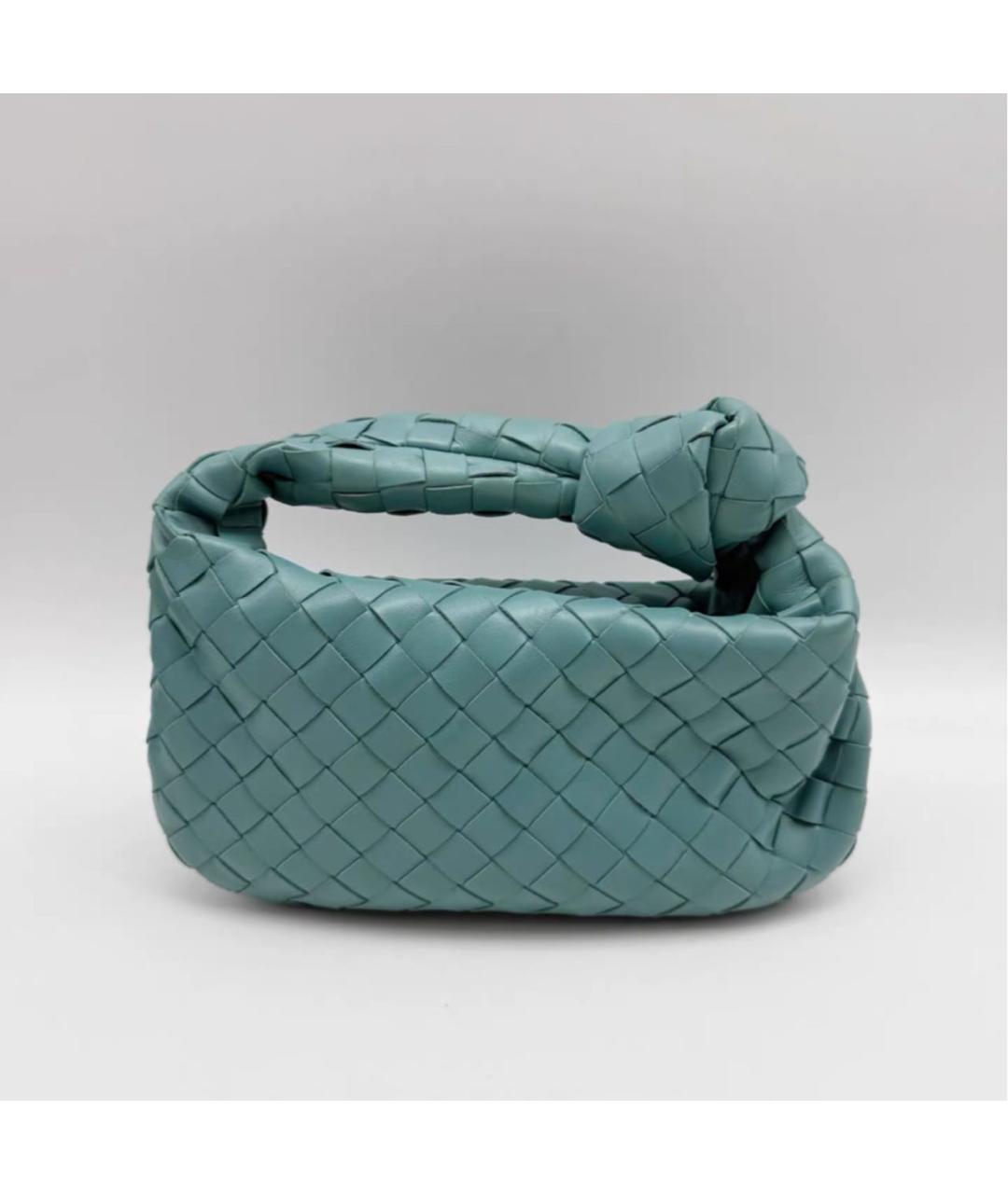 BOTTEGA VENETA Зеленая кожаная сумка с короткими ручками, фото 4