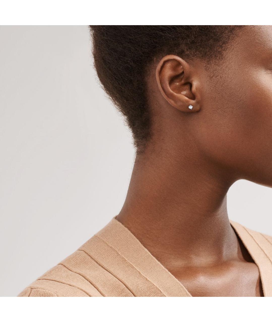TIFFANY&CO Белые платиновые серьги, фото 4