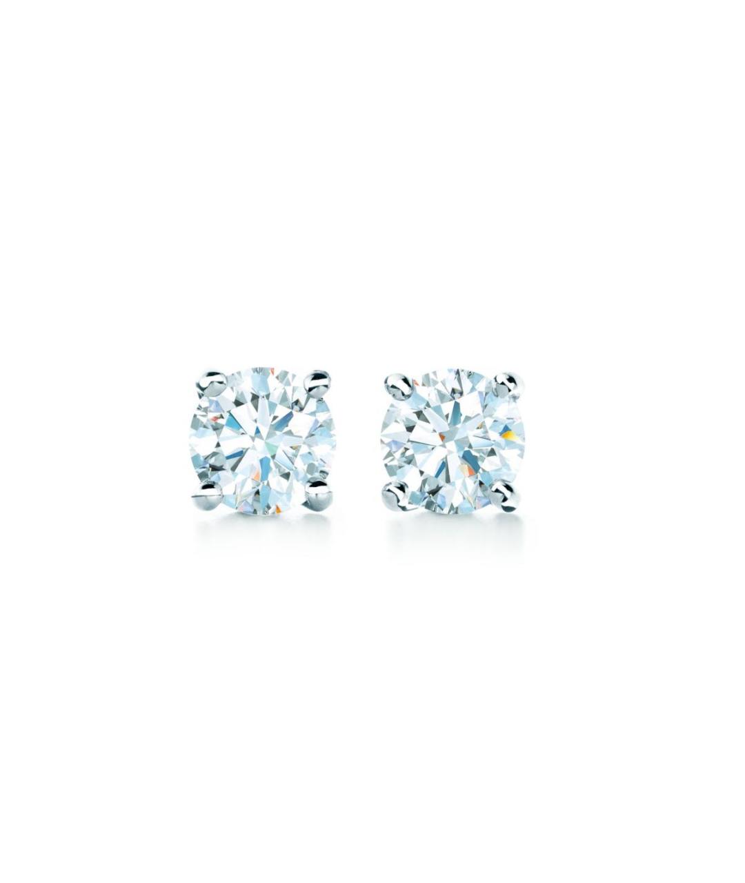TIFFANY&CO Белые платиновые серьги, фото 3