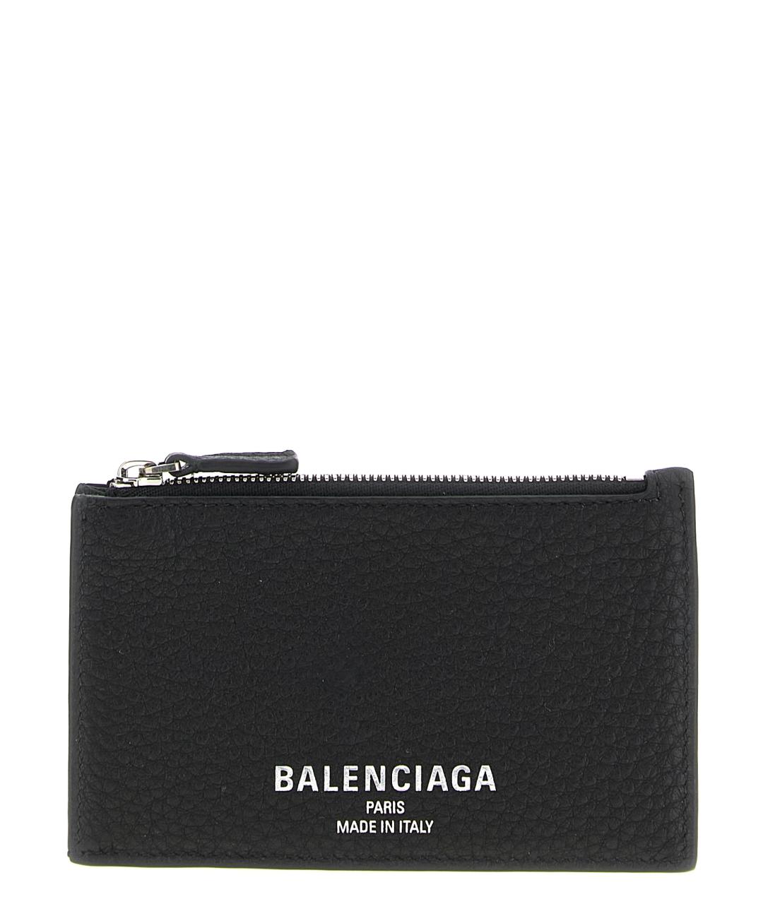 BALENCIAGA Черный кожаный кардхолдер, фото 1
