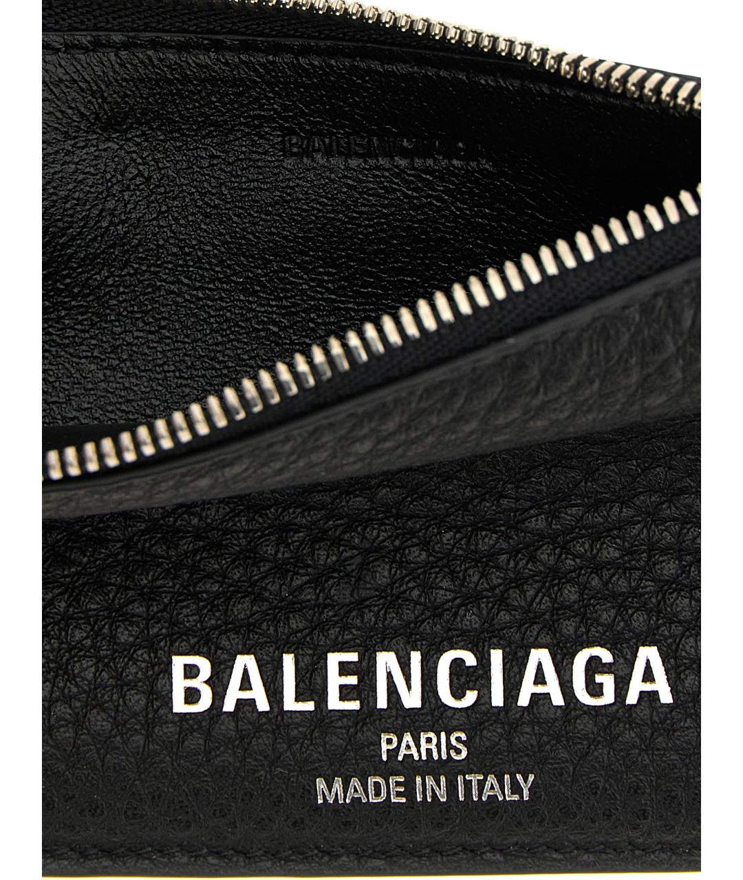 BALENCIAGA Черный кожаный кардхолдер, фото 3