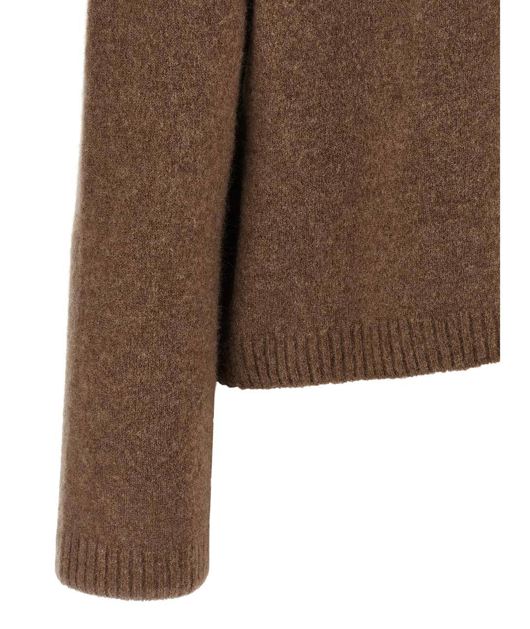 MAX MARA Коричневый кашемировый джемпер / свитер, фото 4