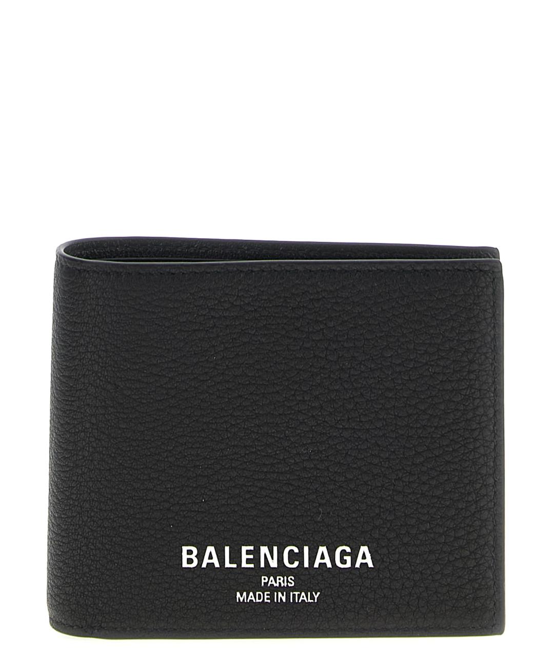 BALENCIAGA Черный кожаный кошелек, фото 1