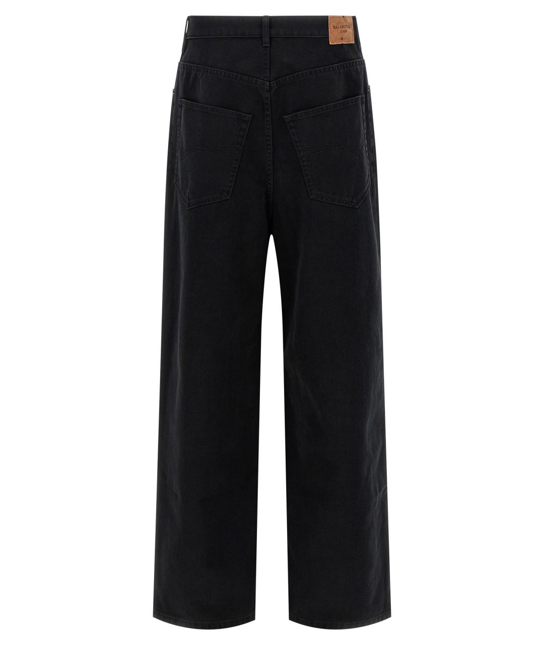 BALENCIAGA Черные хлопковые прямые джинсы, фото 2