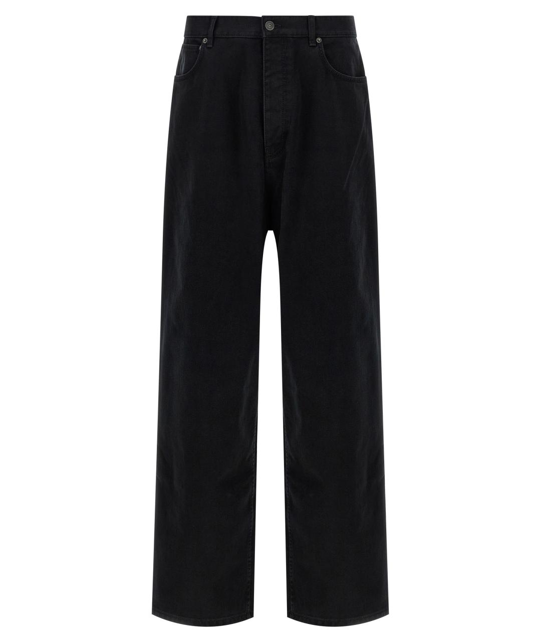 BALENCIAGA Черные хлопковые прямые джинсы, фото 1