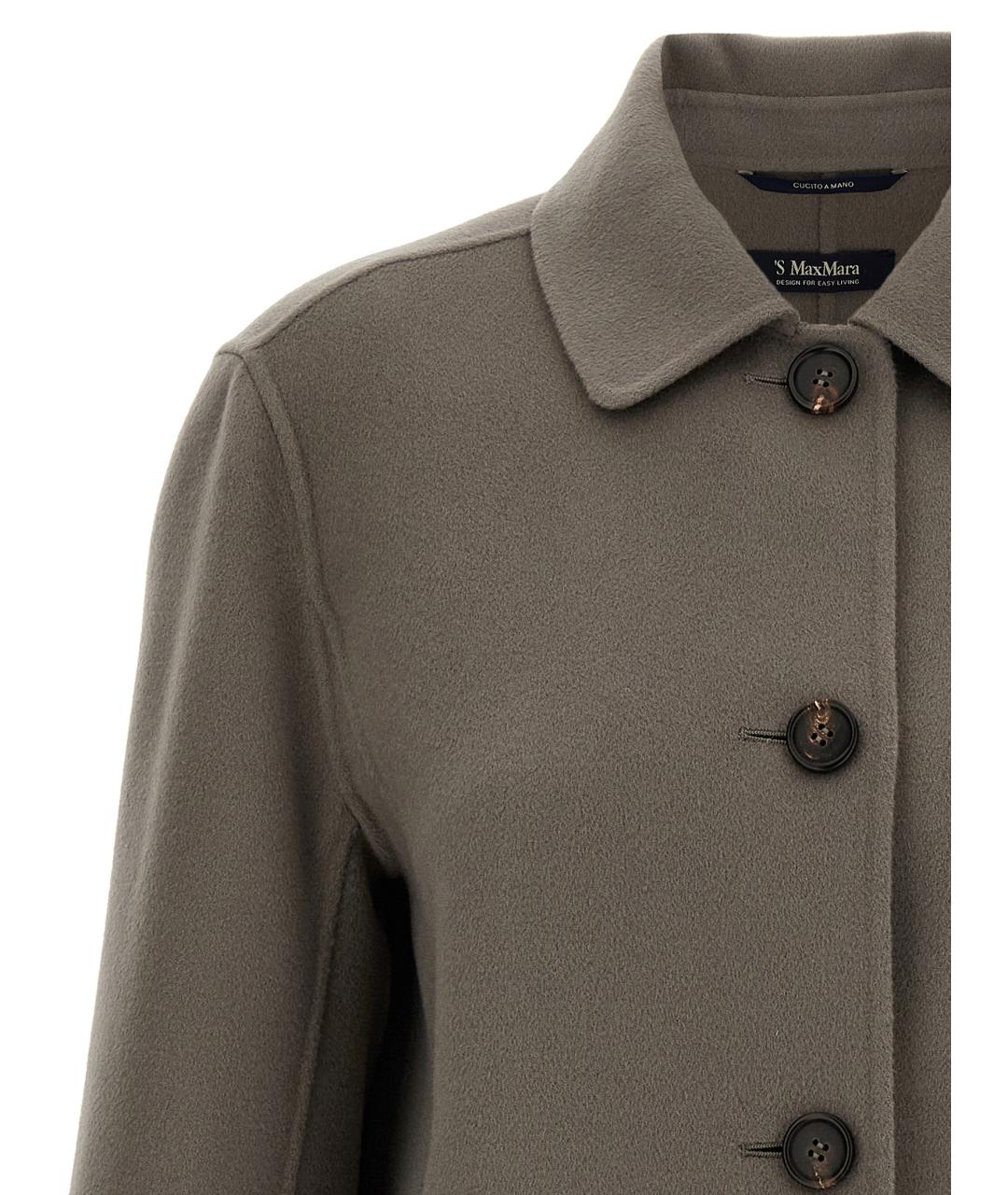 'S MAX MARA Серое шерстяное пальто, фото 3