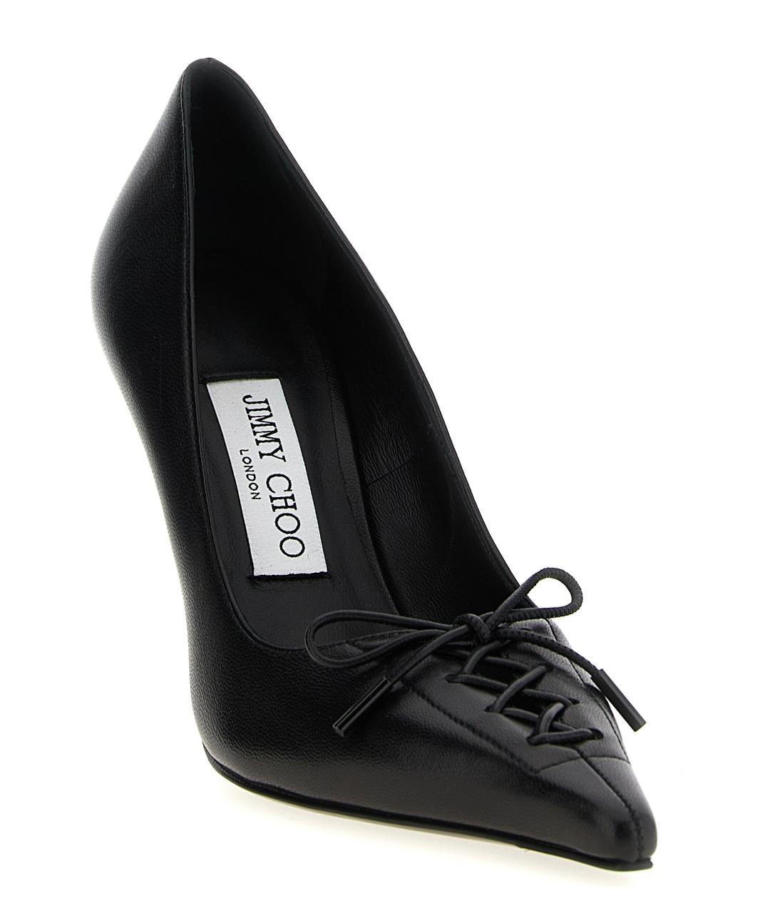 JIMMY CHOO Черные кожаные туфли, фото 2