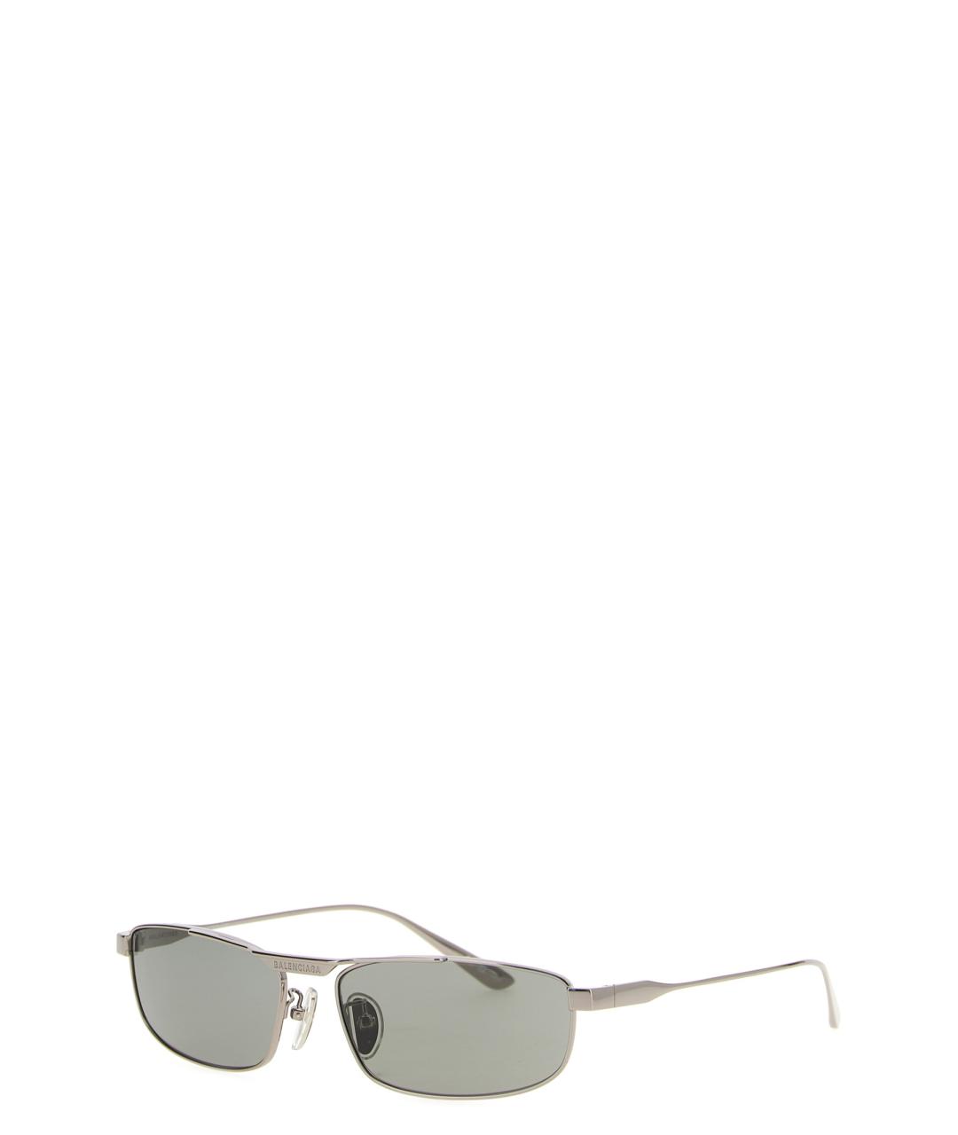 BALENCIAGA Серые металлические солнцезащитные очки, фото 3