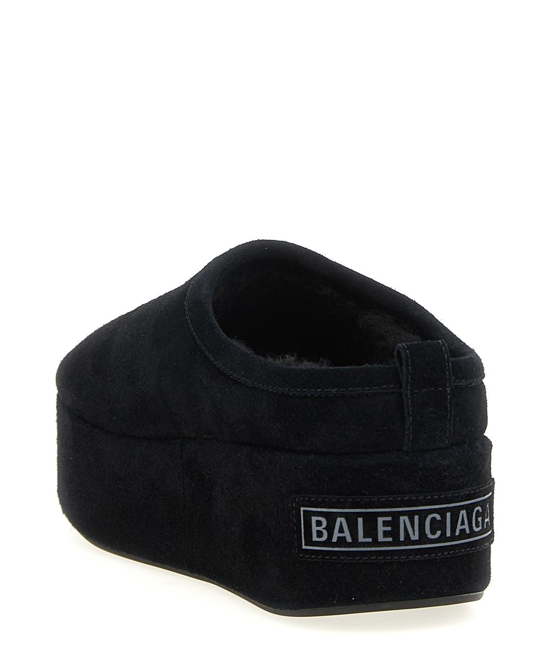BALENCIAGA Черные кожаные сабо, фото 3