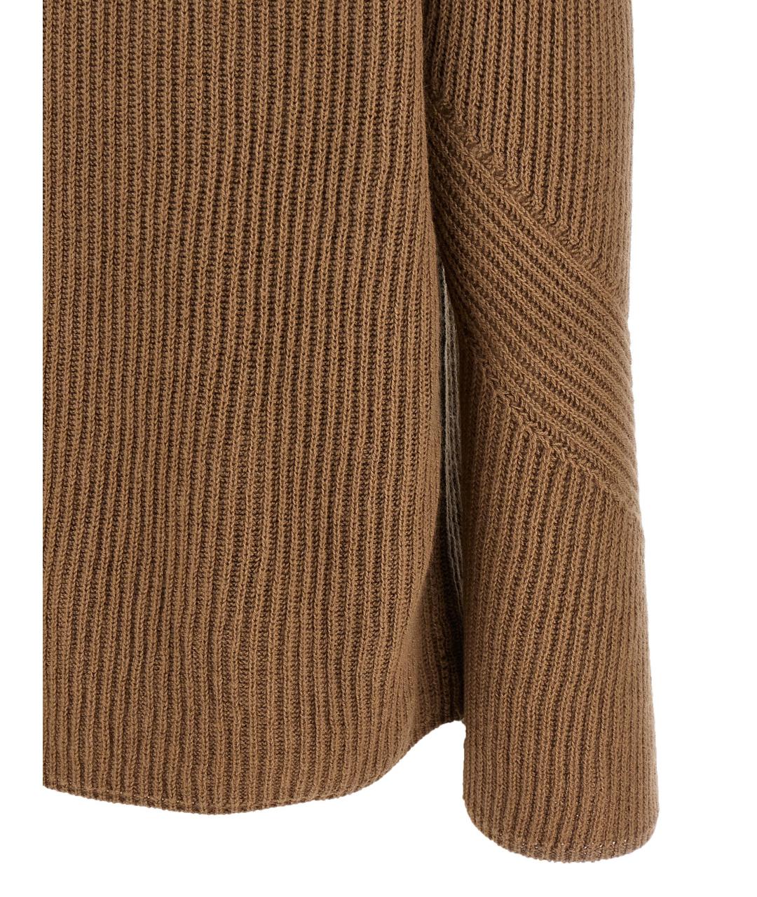 'S MAX MARA Бежевый шерстяной джемпер / свитер, фото 4