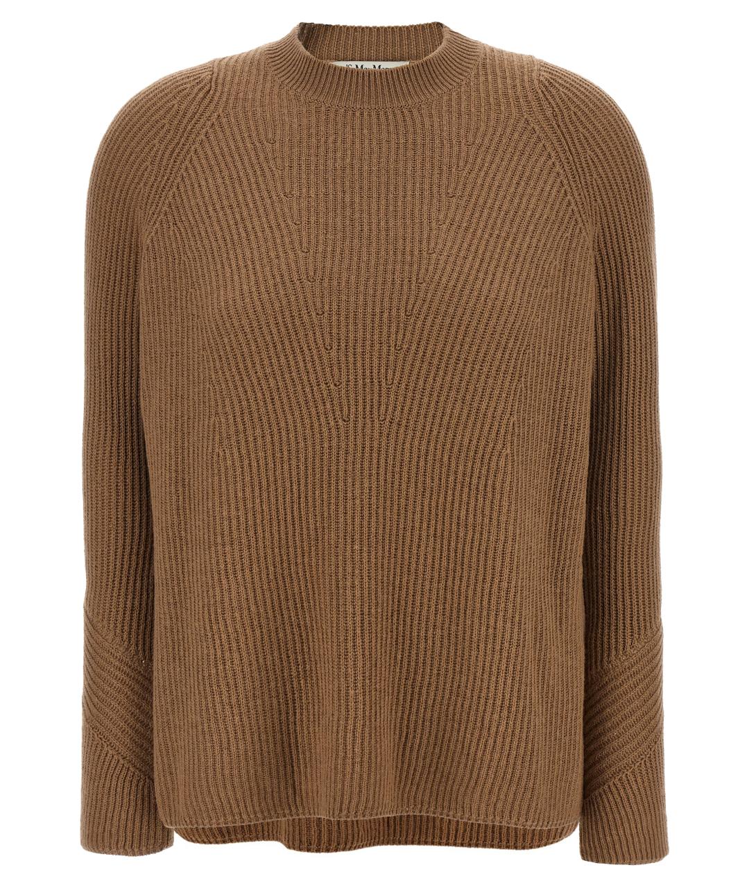 'S MAX MARA Бежевый шерстяной джемпер / свитер, фото 1