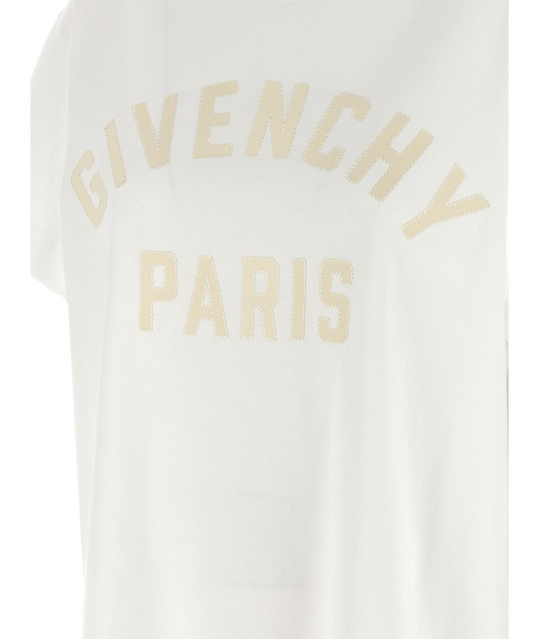GIVENCHY Белая хлопковая футболка, фото 4
