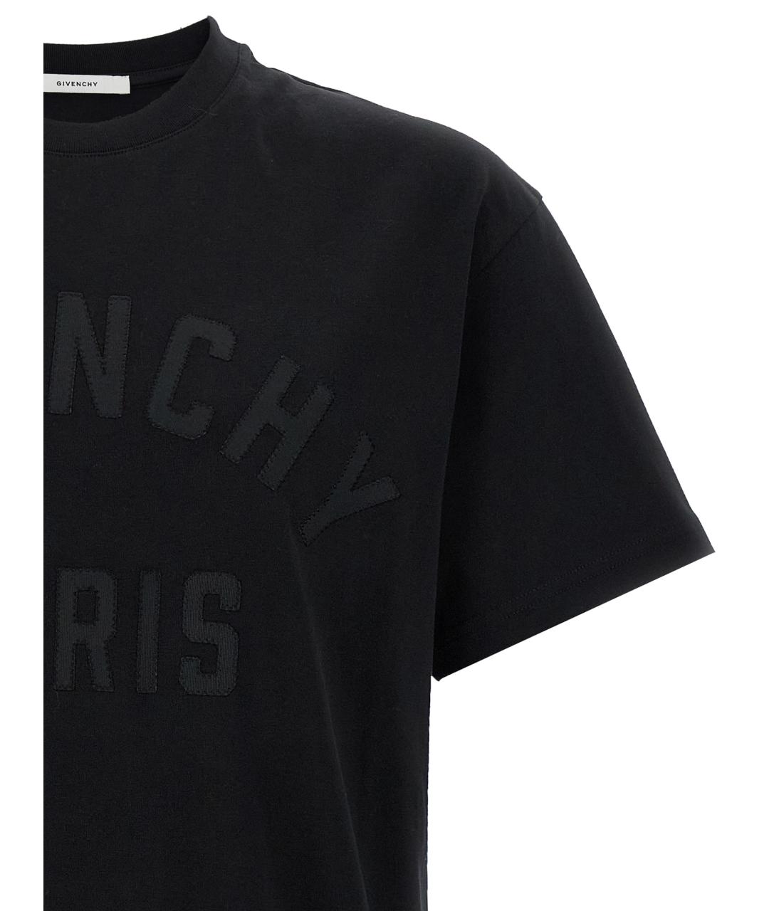GIVENCHY Черная хлопковая футболка, фото 3