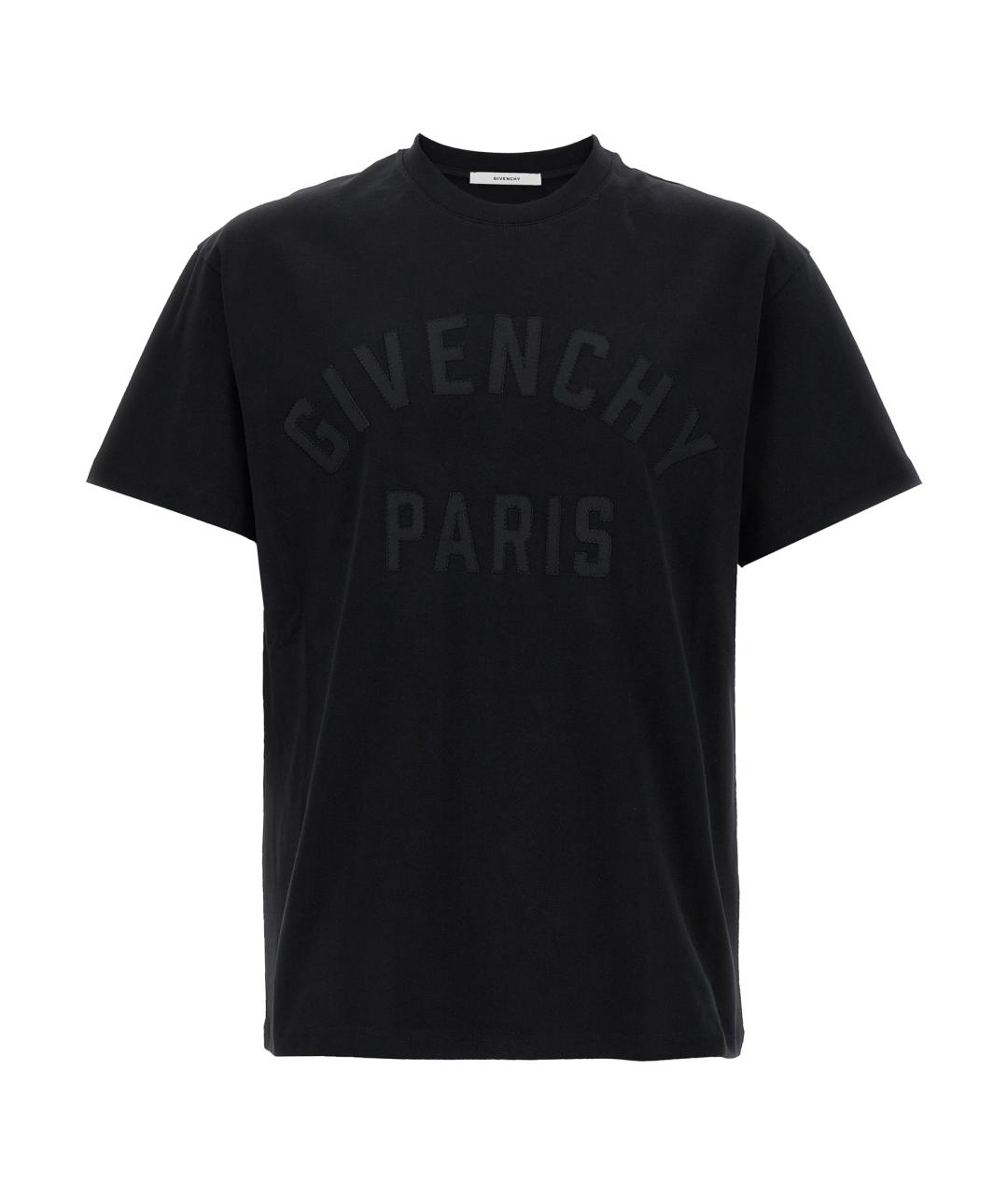 GIVENCHY Черная хлопковая футболка, фото 1