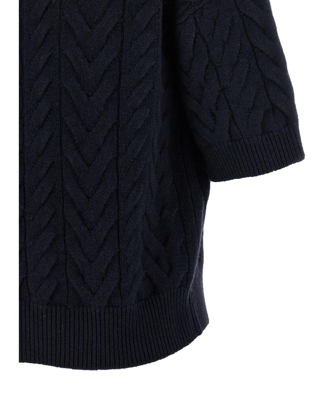 'S MAX MARA Темно-синий шерстяной джемпер / свитер, фото 4